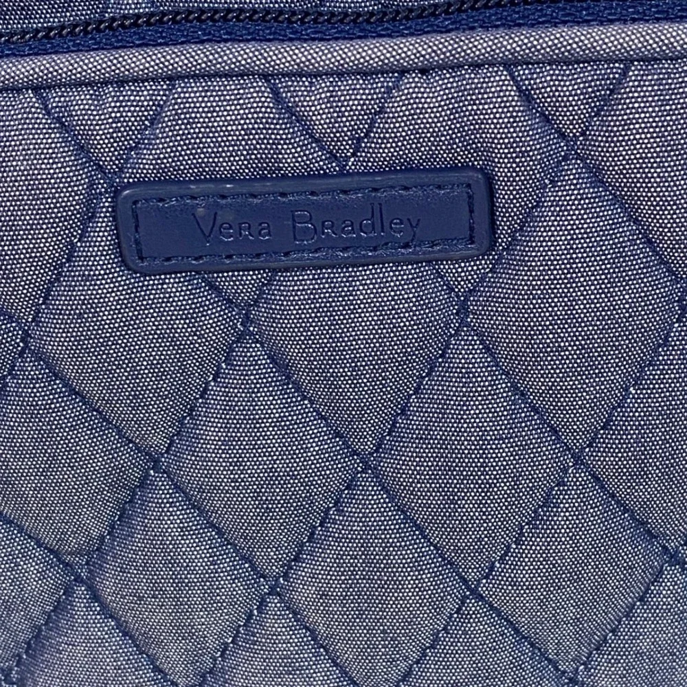 Vera Bradley Quilted Denim Crossbody Bag Maggie Floral Lining Purse Shoulder